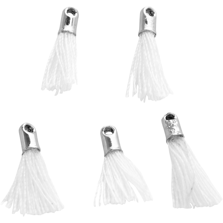 CC Tassel 10 mm Wit 5 stuks
