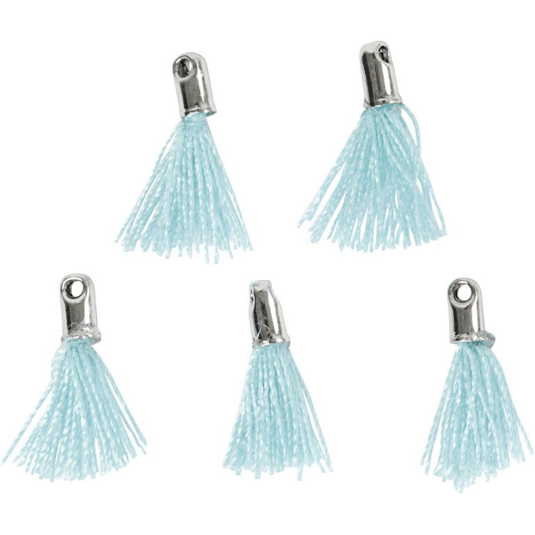CC Tassel 10 mm Turquoise 5 stuks
