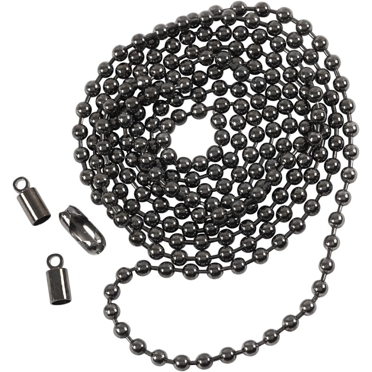 CC Kugelkette 3 mm Dunkelgrau 1 m