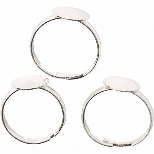 CC Basis voor Ring Zilver 3 stuks