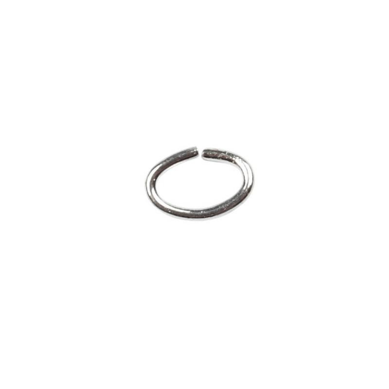 CC-Ring oval 4 mm Silber 50 Stück