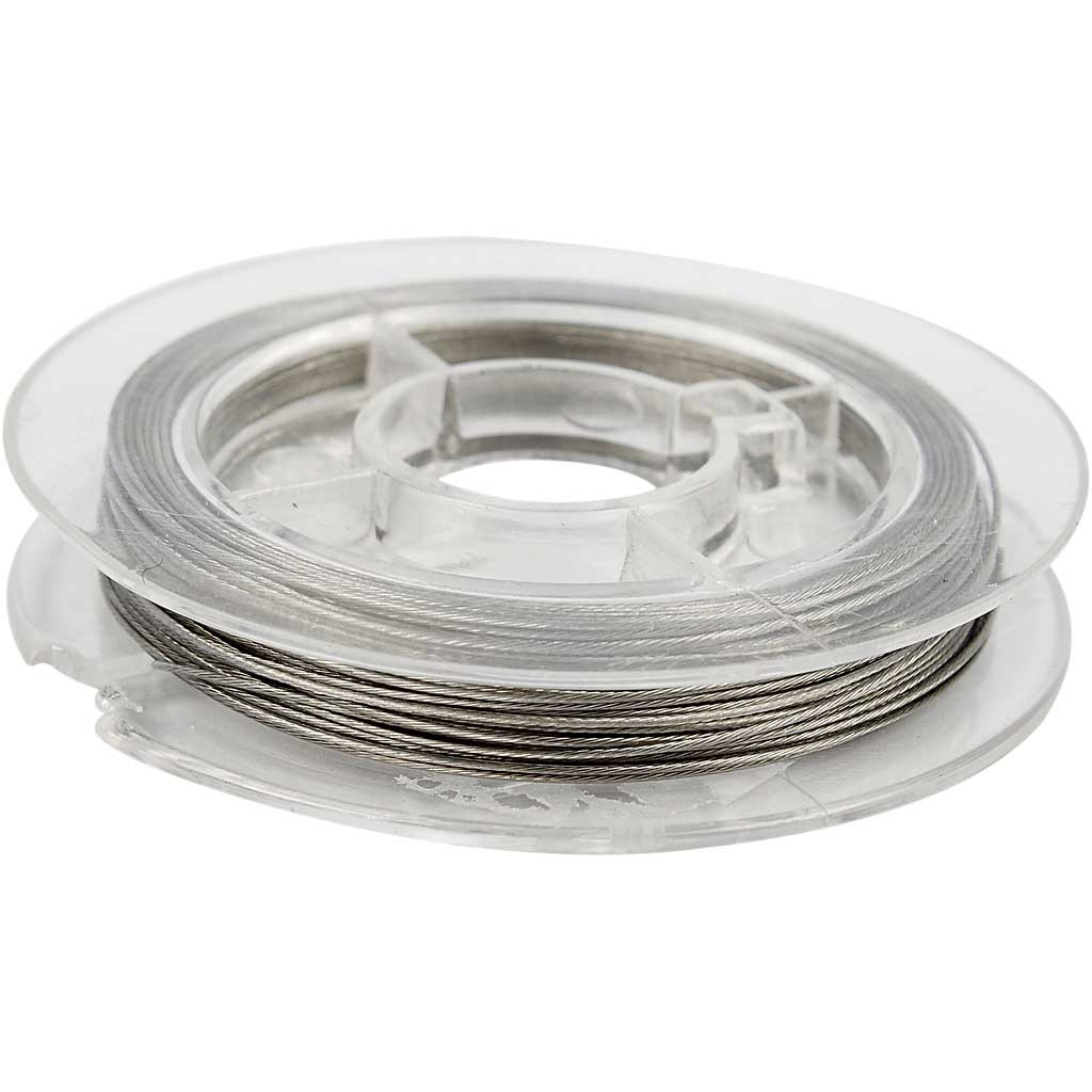 CC Beading Wire 0.38mm Silver 10m