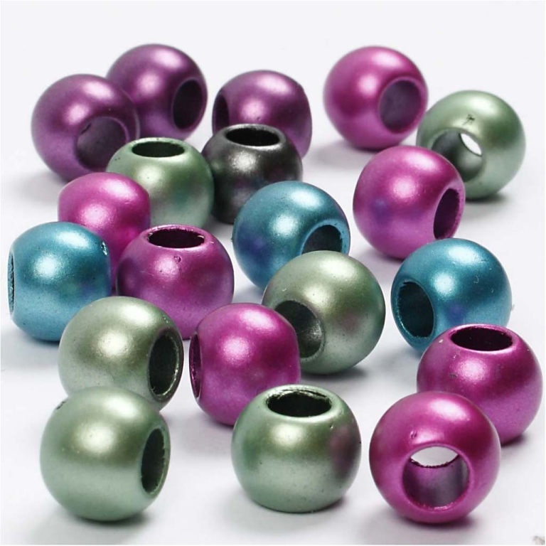 CC Pony Kralen Metallic 10 mm Multi 145 stuks