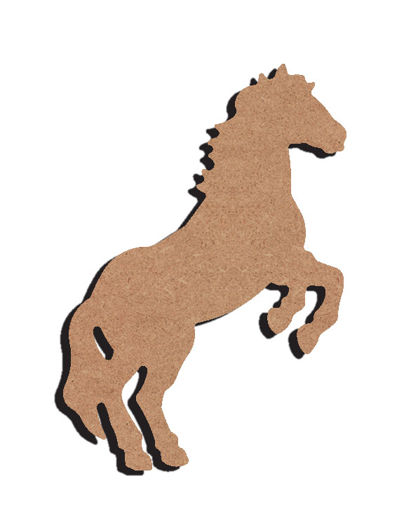 MDF Figuur Steigerend Paard 15 cm