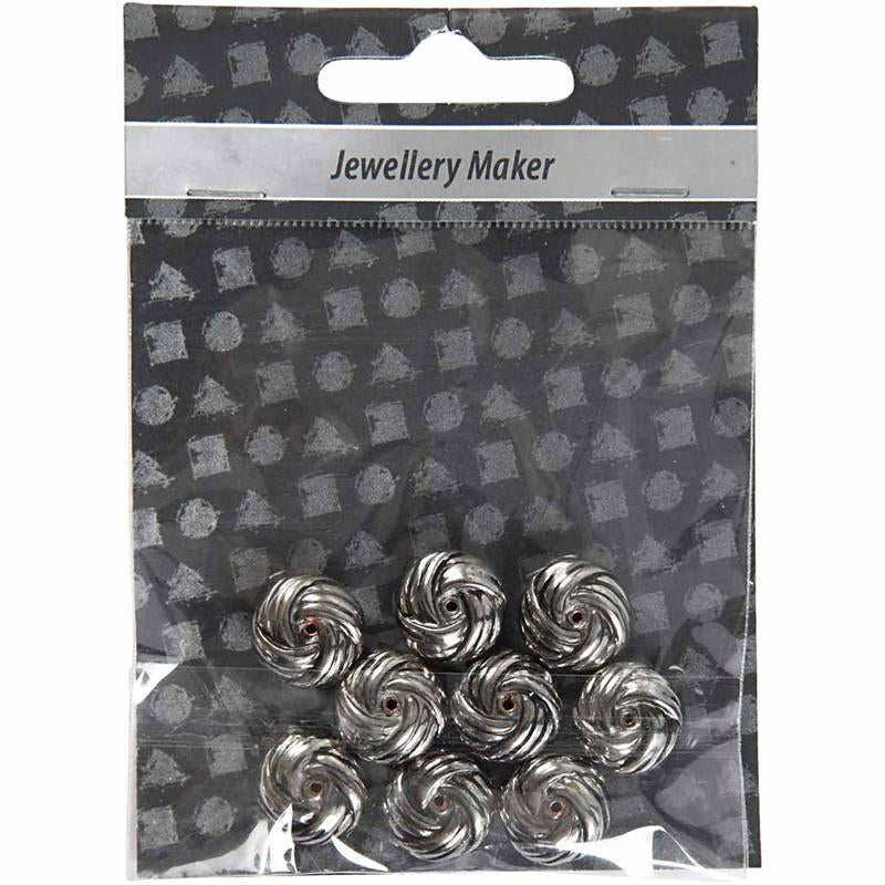 CC Swirl Perle 14 mm 9 cm Silber