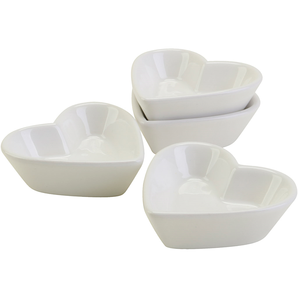 CC Porzellan Schälchen Herz 8 cm 12 Stück