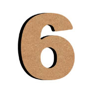 Gomille MDF Number 6 8 cm