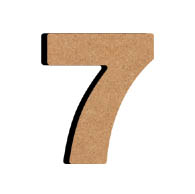 Gomille MDF Zahl 7 8 cm
