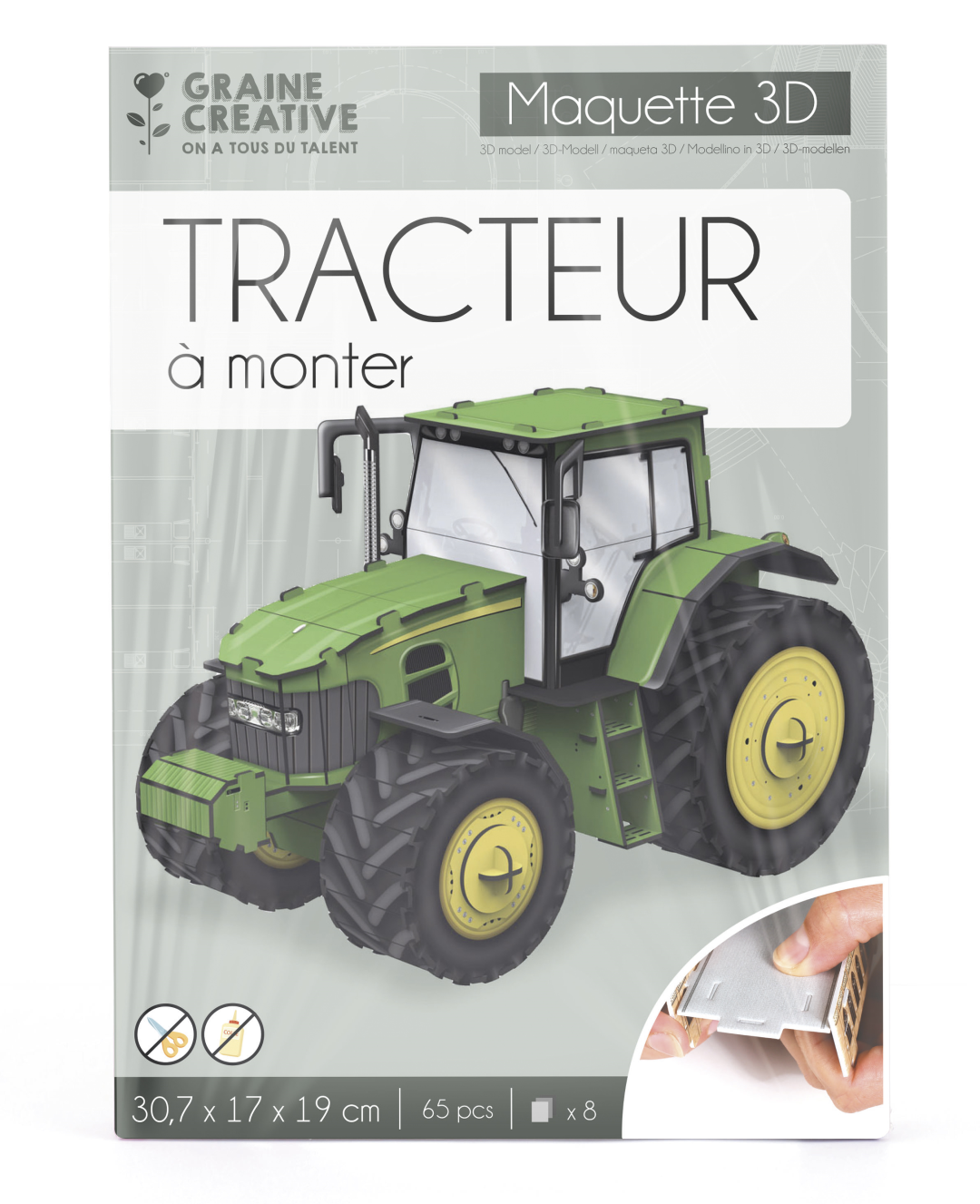 GC 3D Model Puzzel 30,7x17x19 cm Traktor