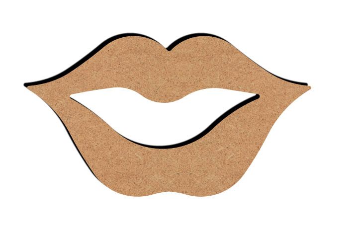 Gomille MDF Figuur Lippen 15 cm