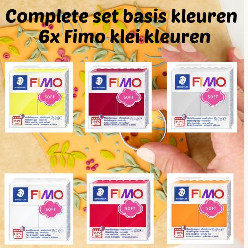 FIMO soft Heldere Tinten Set - 6 Pakjes Polymeerklei