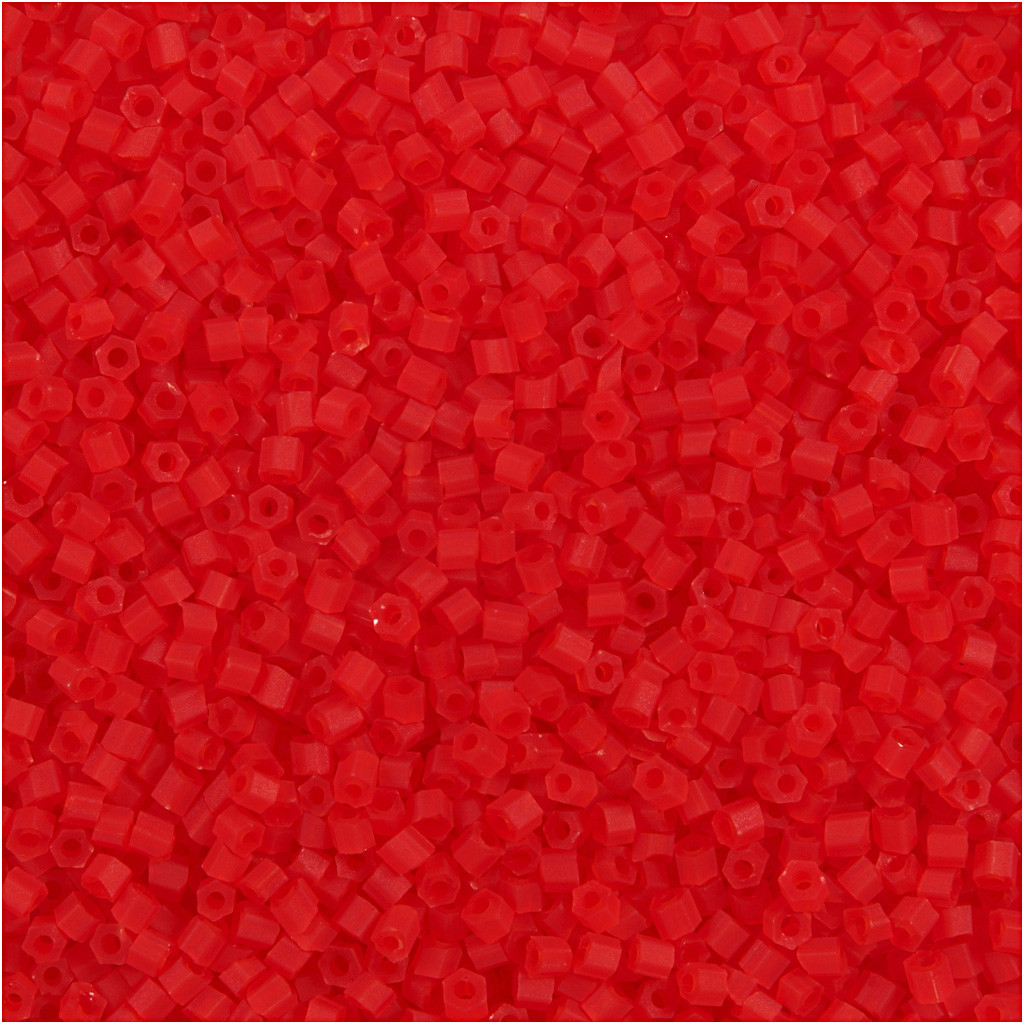 CC Rocailles 2-cut 1,7 mm Transparant Rood 25 gr
