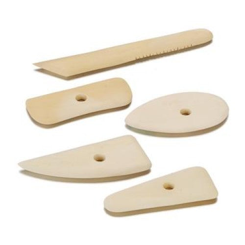 FIMO Boetseerspatels Hout Assortiment Natuurlijk - Polymeerklei