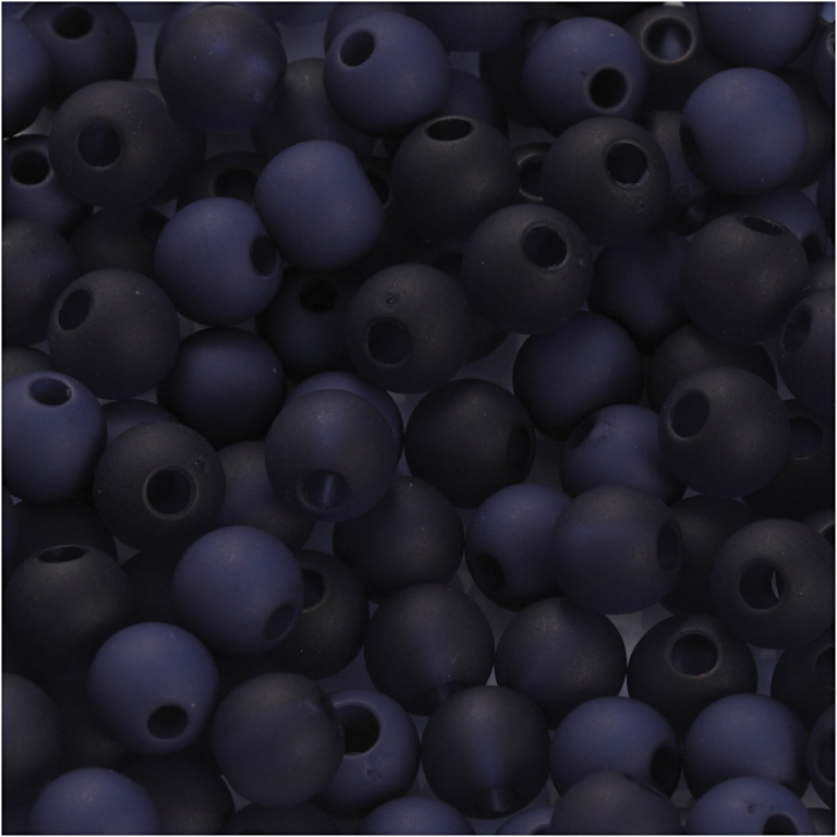 CC Plastic Beads 6 mm Blue 150 pieces