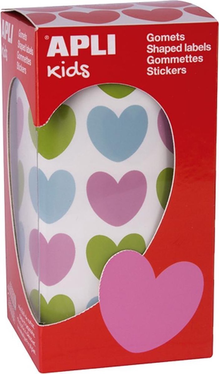 Apli Roll Stickers Hearts Multicolor 20x18 mm