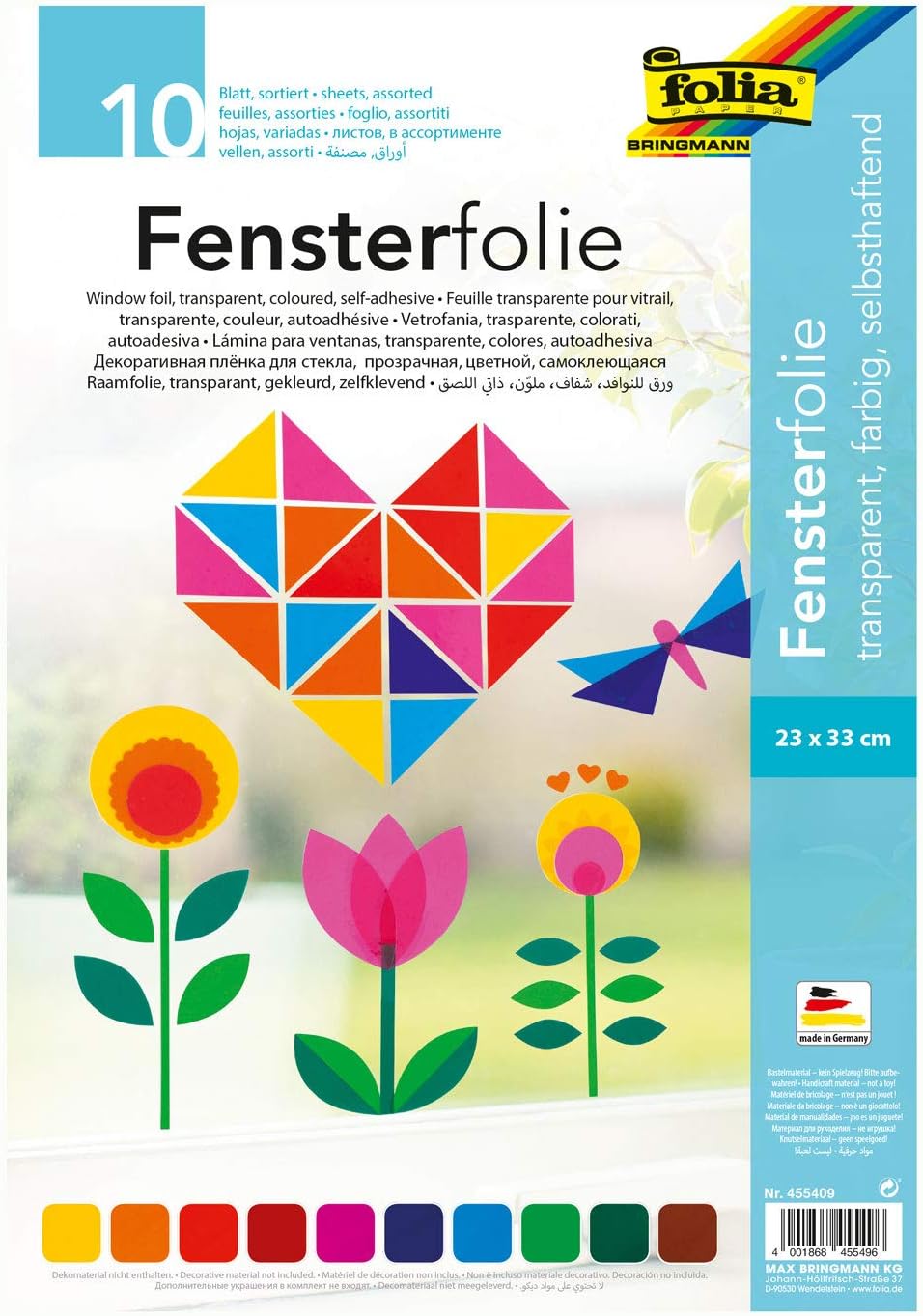 Folia Fensterfolie Transparent 10 Stück