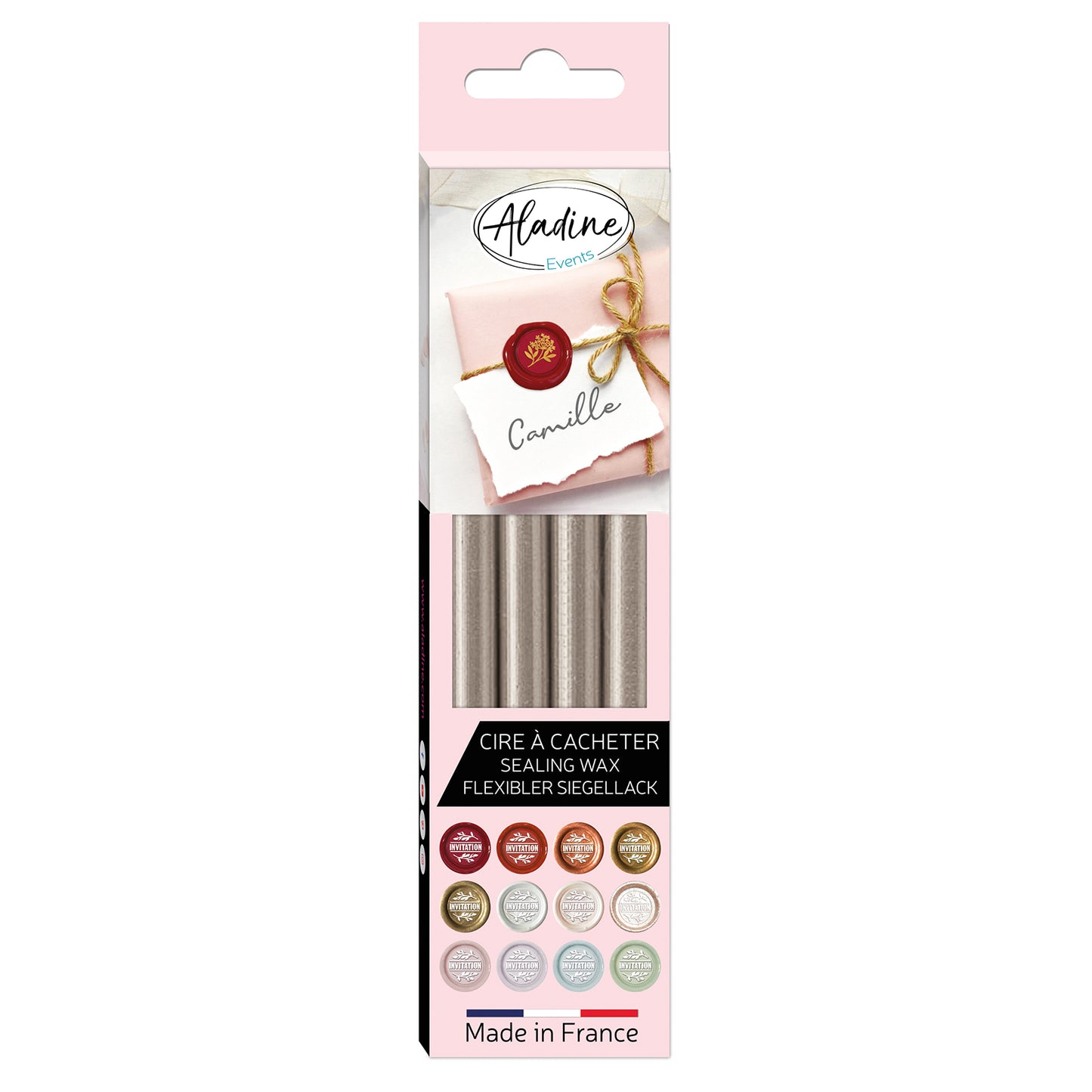 Aladine Sealing Wax Sticks Set 4 pieces Taupe