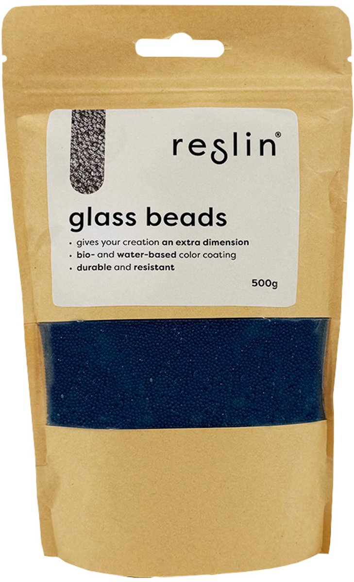 Reslin Glasperlen 500 g Enzianblau
