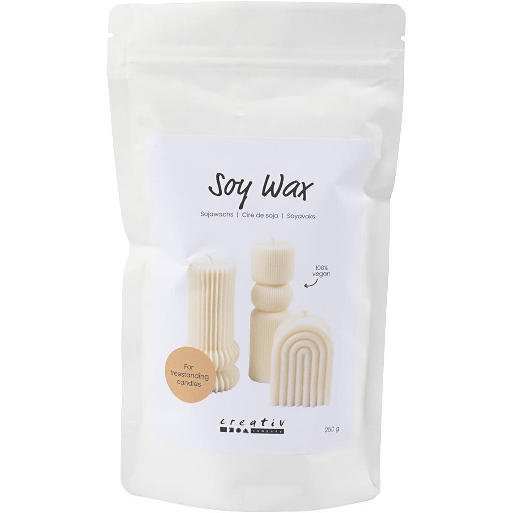 CC Sojawachs für freistehende Kerzen 250g Creme