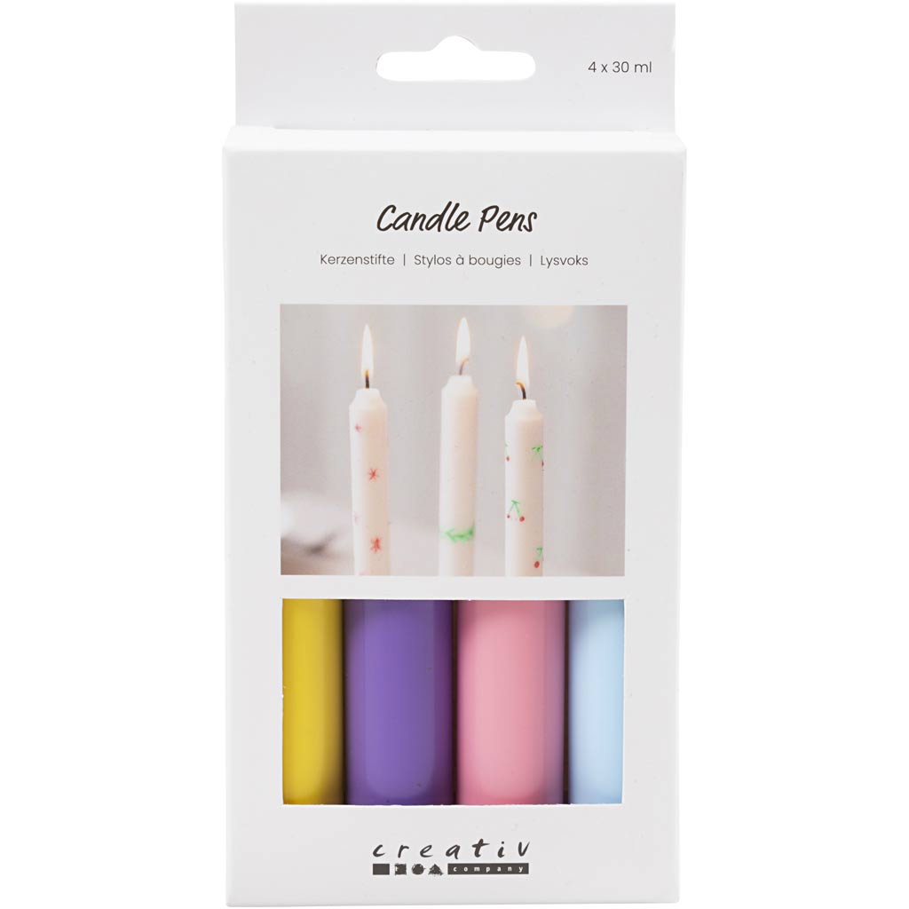 CC Kerzenmalstifte Set 4x30 ml Pastellfarben