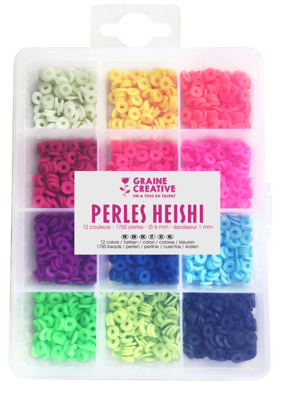GC Heishi Beads 6 mm Neon 1750 pieces
