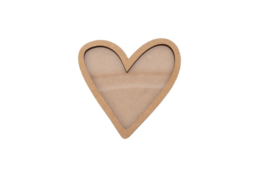 MDF Shaker Box Hart 15x15x1 cm