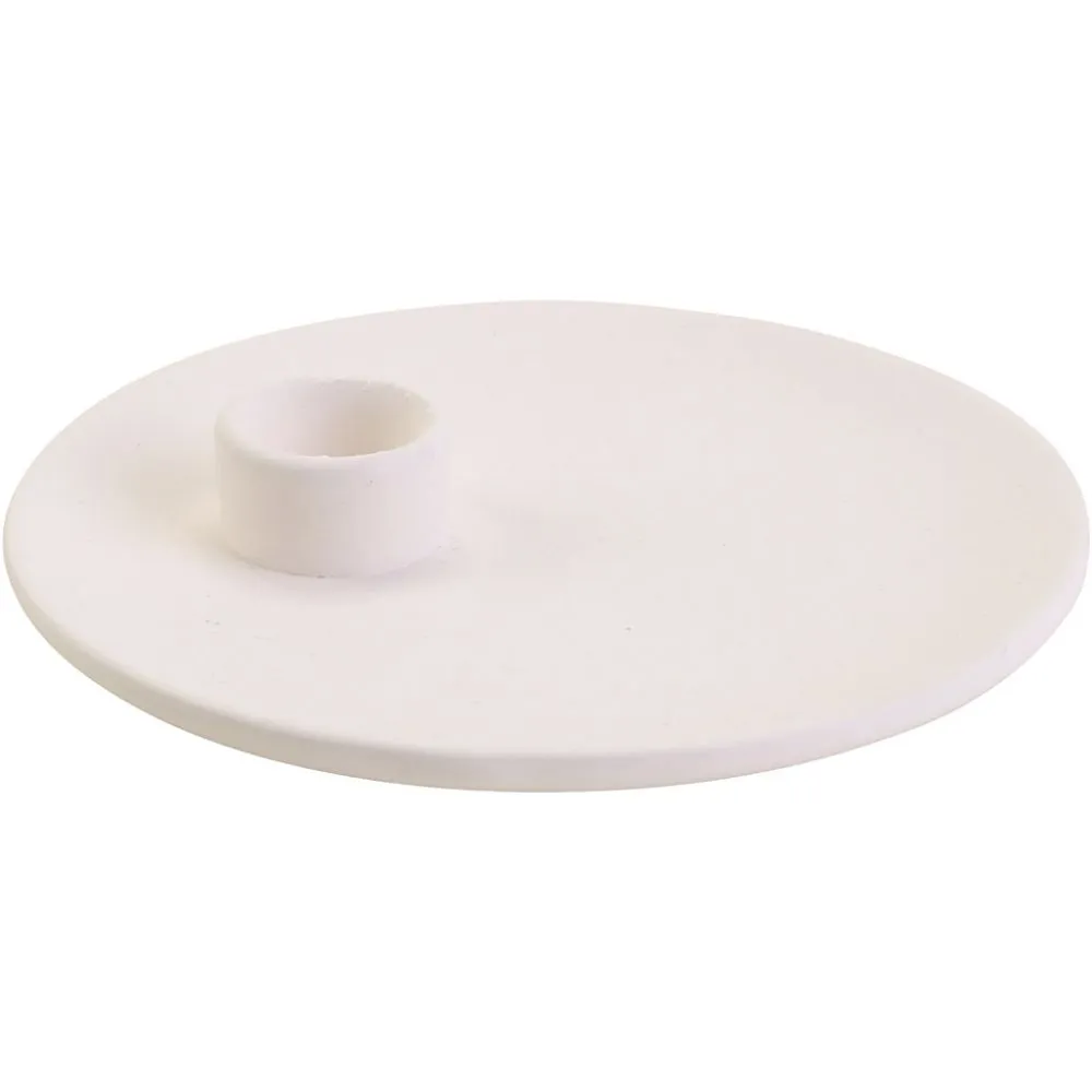 CC Terracotta Kaarsenbord 11 cm Wit 12 stuks