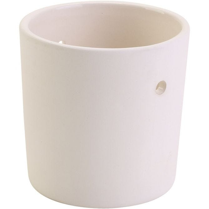 CC Keramik-Hängeblumentopf 7 cm Weiß 12 Stück