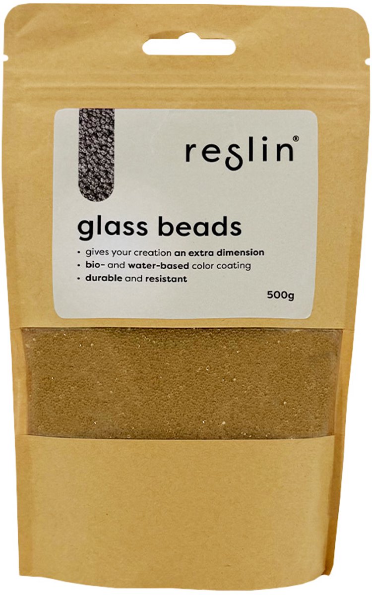 Reslin Glazen Kralen 500 gr Goud