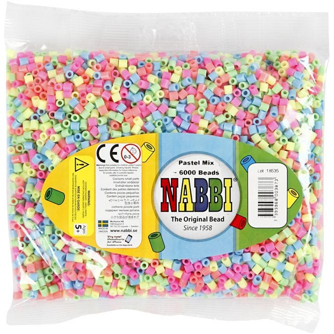 Nabbi Strijkkralen Pastelkleuren 6000 stuks
