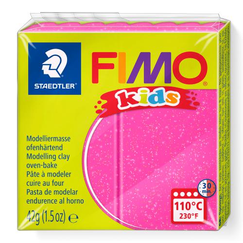 Fimo Kids Soft Roze Glitter Klei - Polymeerklei / Boetseerklei