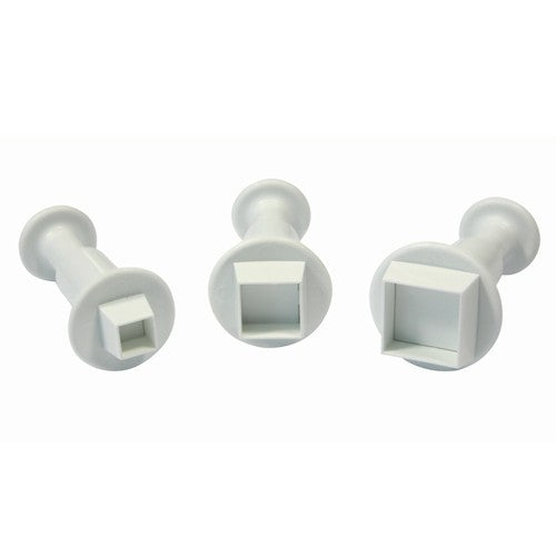 Gereedschap Plunger Vierkant 3 Stuks - Perfect voor Polymeerklei & Boetseerklei