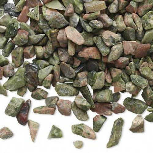 Afwerking Unakite chips 50 gram - Polymeerklei / Boetseerklei