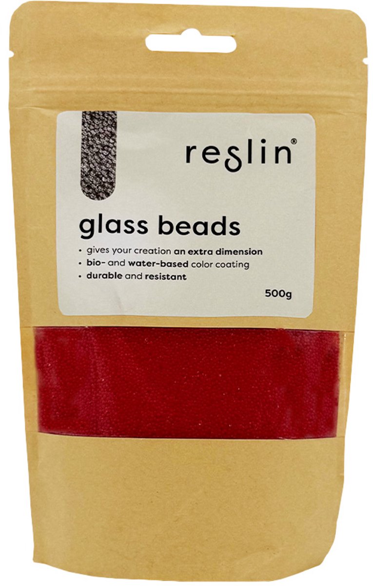 Reslin Glass Beads 500 gr Traffic Red