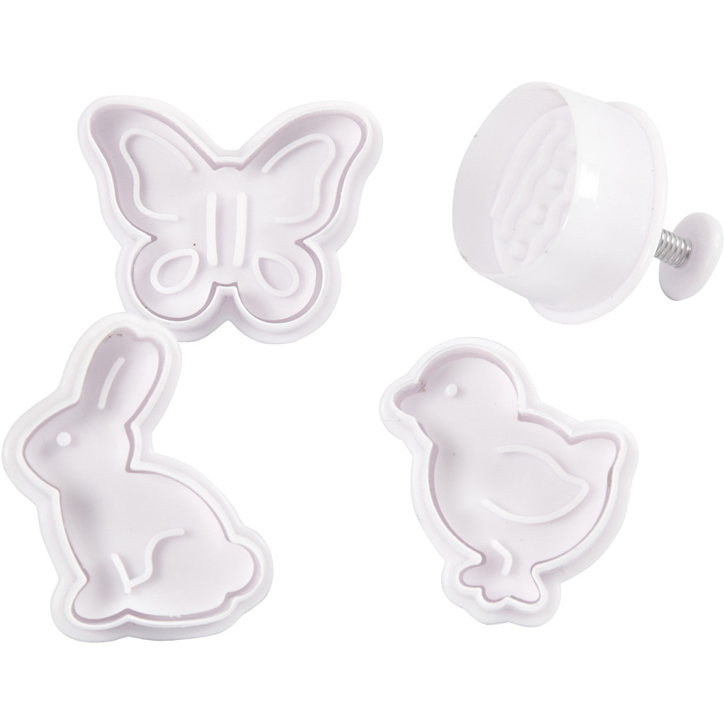 CC Cookie Cutters with Stamp 5 cm Easter 4 pieces