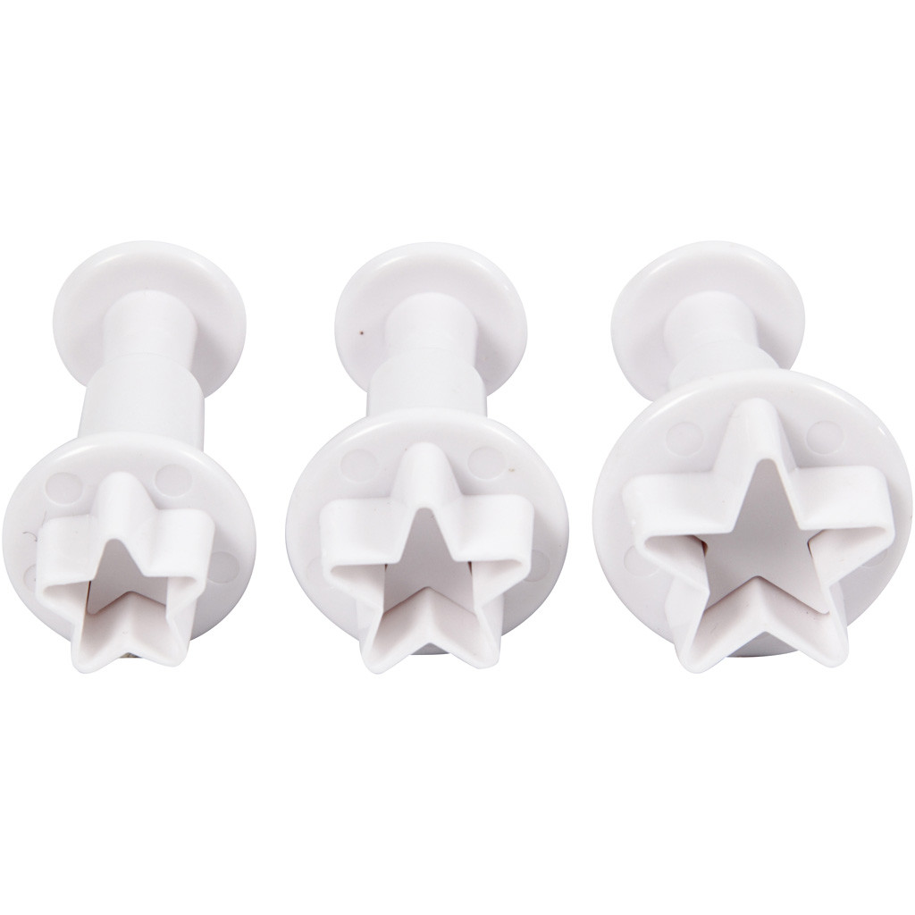 CC Plunger Cutters 2.1-2.6 cm Stars 3 pcs