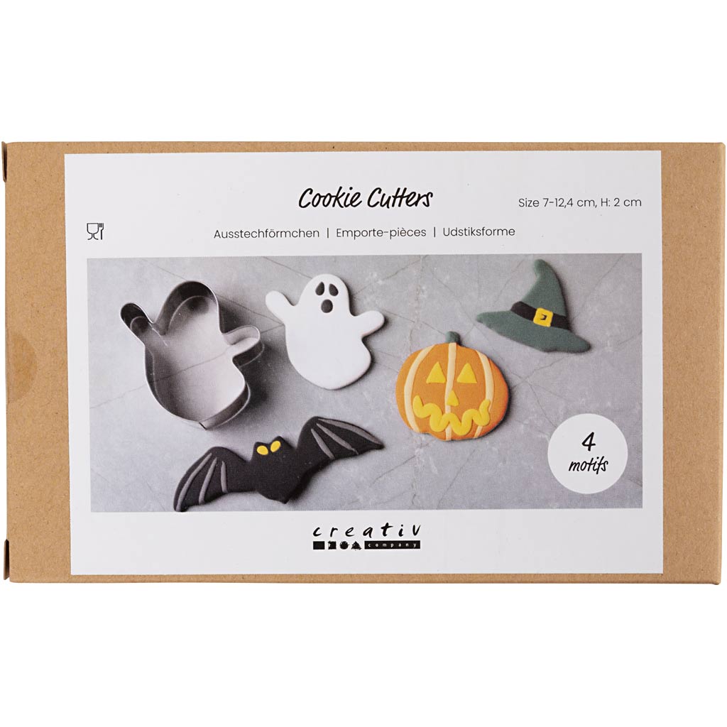 Cookie Cutters Ghost Pumpkin Witch Hat Bat 7-12.4 cm 4 Piece