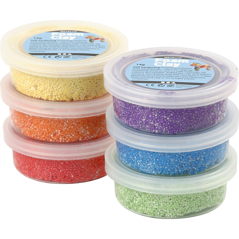 Foam Clay® Koker Metallic Gekleurd 6x14gr