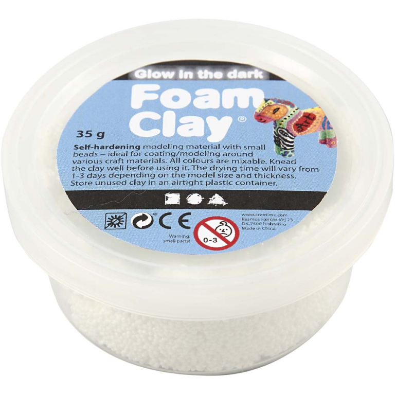 Foam Clay® Glow in the Dark White 35gr