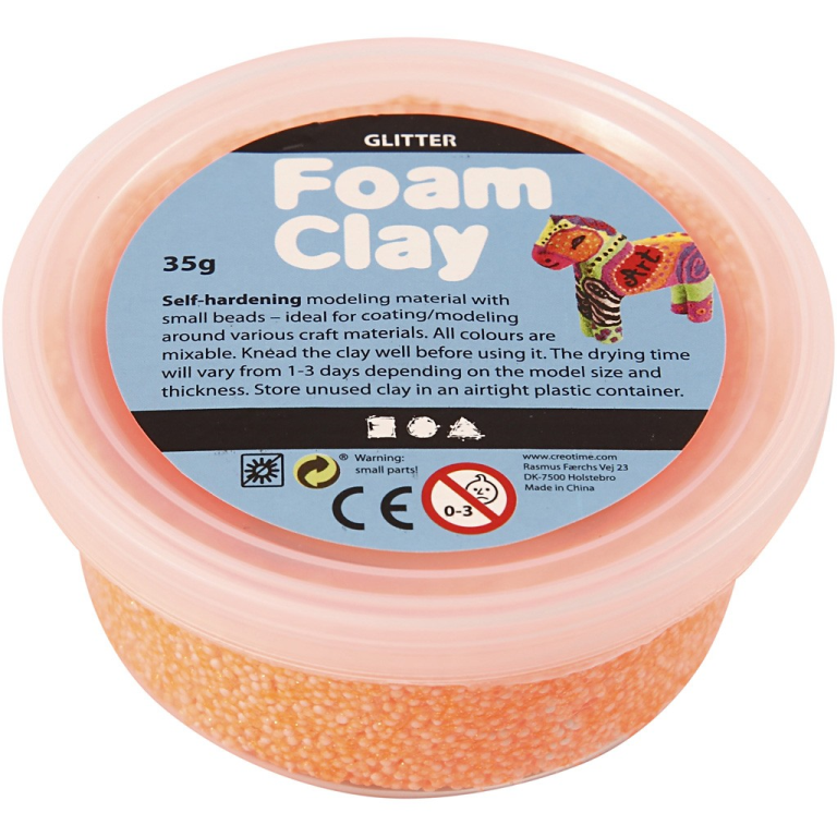 Foam Clay® Glitter Oranje 35gr