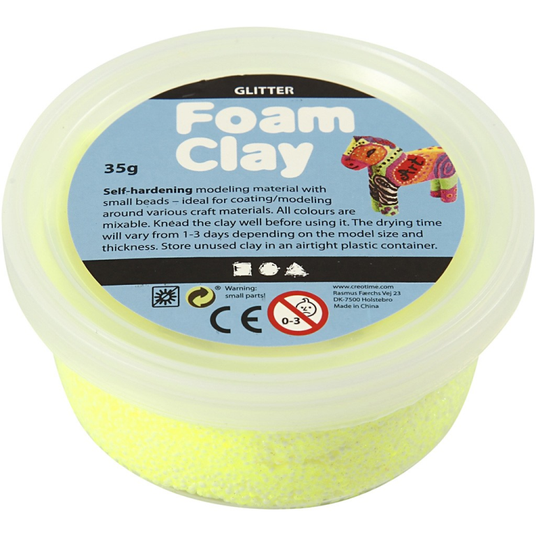 Foam Clay® Glitter Gelb 35g