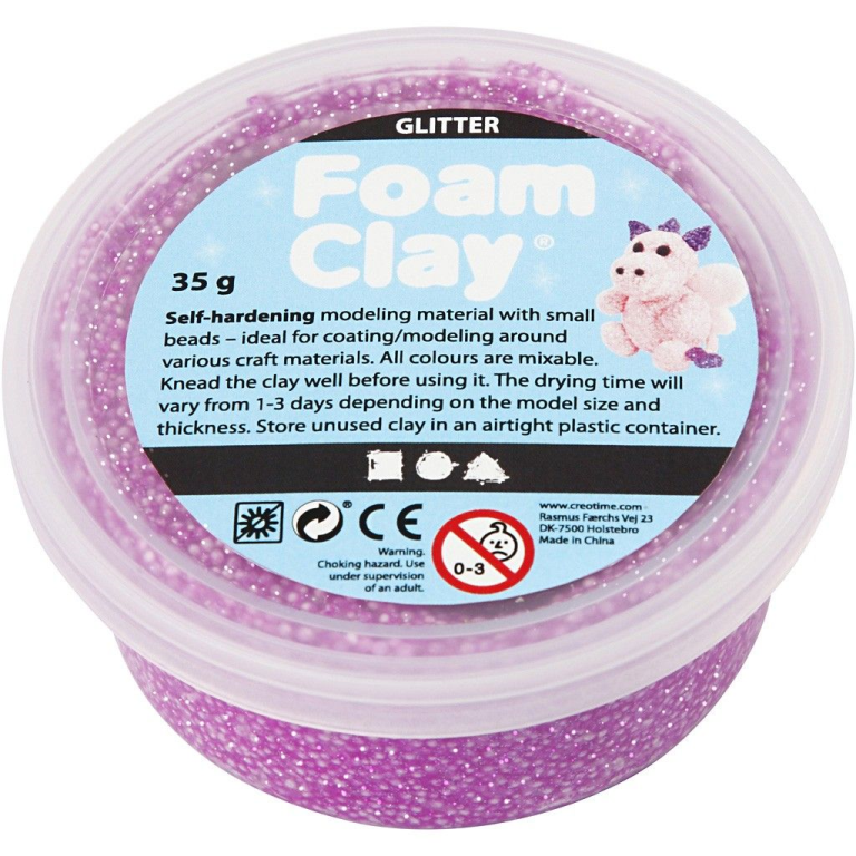 Foam Clay® Glitter Paars 35gr