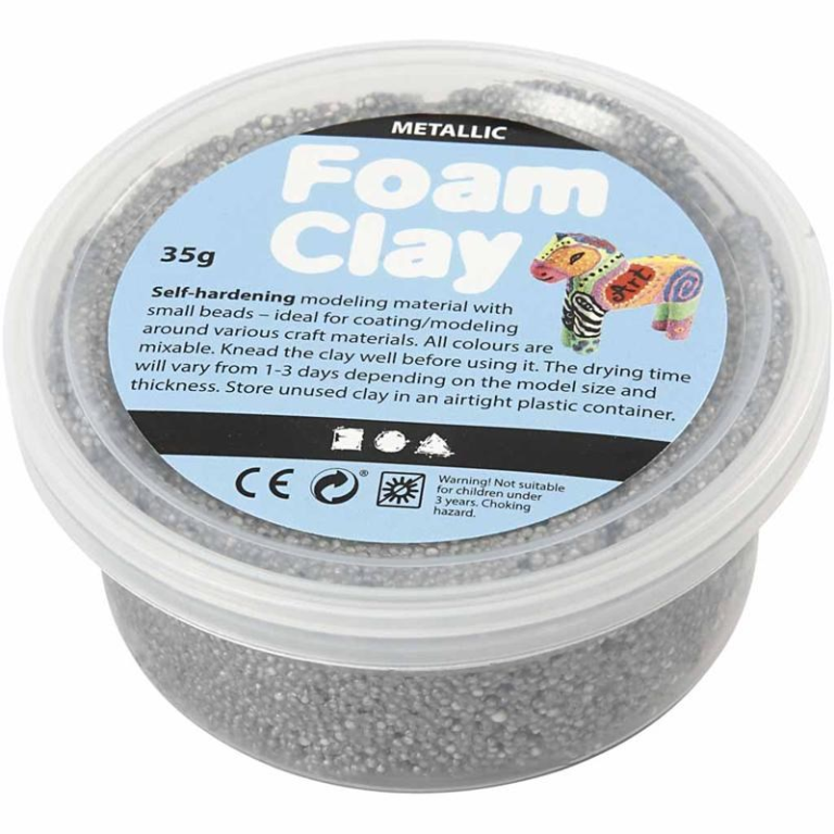 Foam Clay® Metallic Silber 35gr