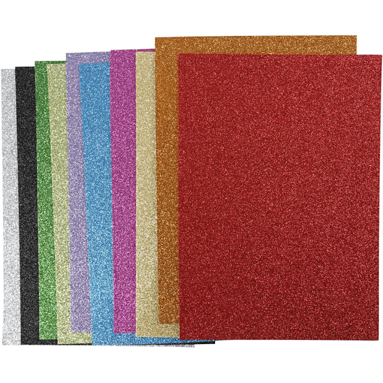 CC EVA Foam Glitter Multigekleurd A4 2mm 10 vel