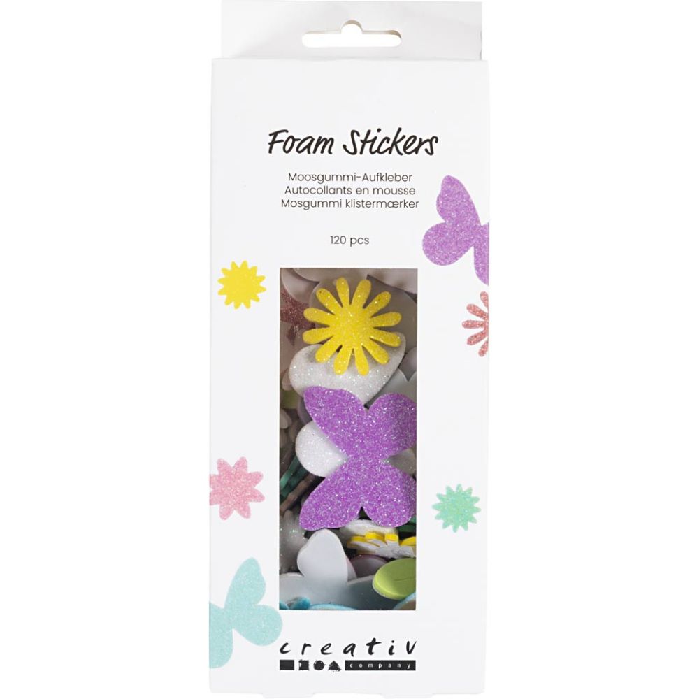 CC Foam Stickers Vlinder, Bloem en Blad Zelfklevend 120 stuks