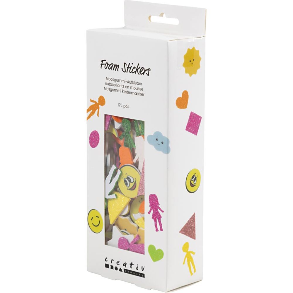 CC Foam Stickers Geometrie, Mensen, Weer en Smileys Zelfklevend 175 stuks