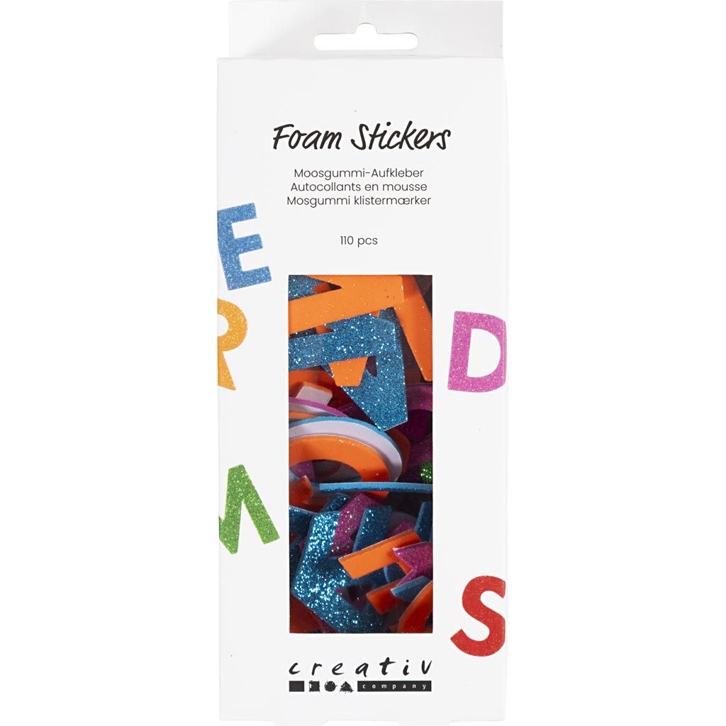 CC Foam Stickers Letters, Self-Adhesive 110 Pieces