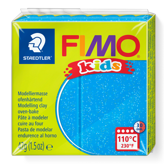 FIMO® Kids 42 gr Glitter Blauw