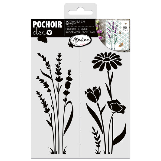 Aladine Stencil Lavenders 18 x 13 cm