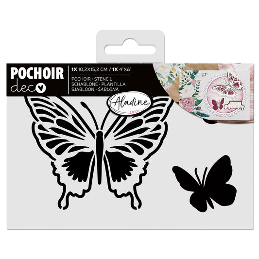 Aladine Stencil Vlinder 10 x 15 cm